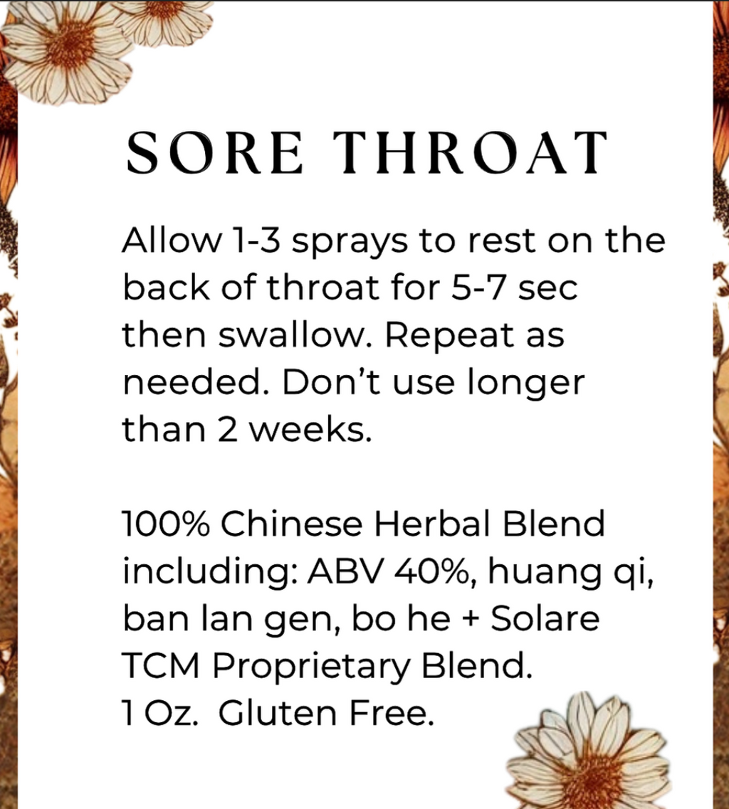 Sore Throat Spray  | Chinese Herbal Tincture